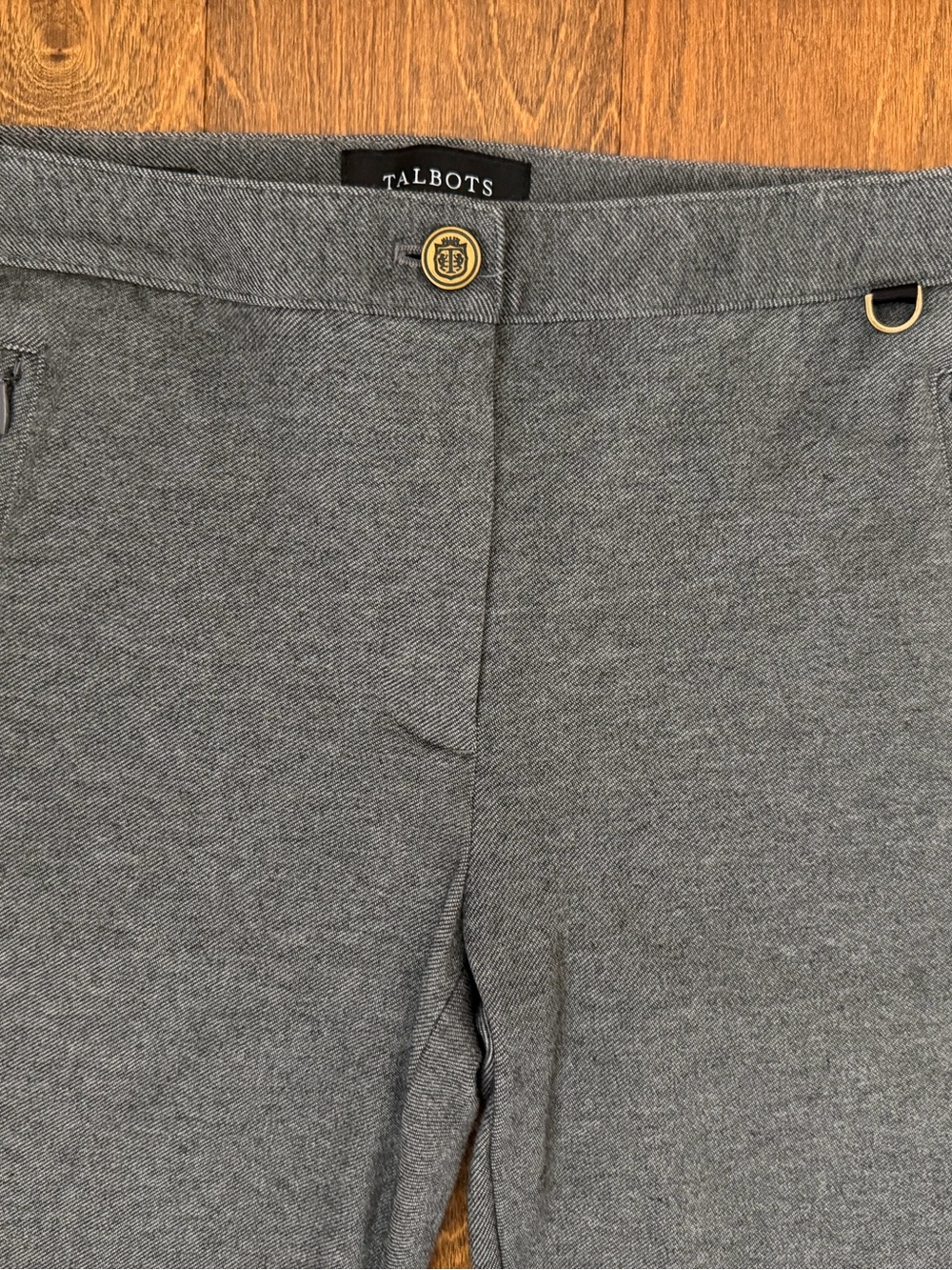 Talbots Skinny Ankle Pants Women's Size 2 Gray Twill Stretchy Comfort - Picture 7 of 10